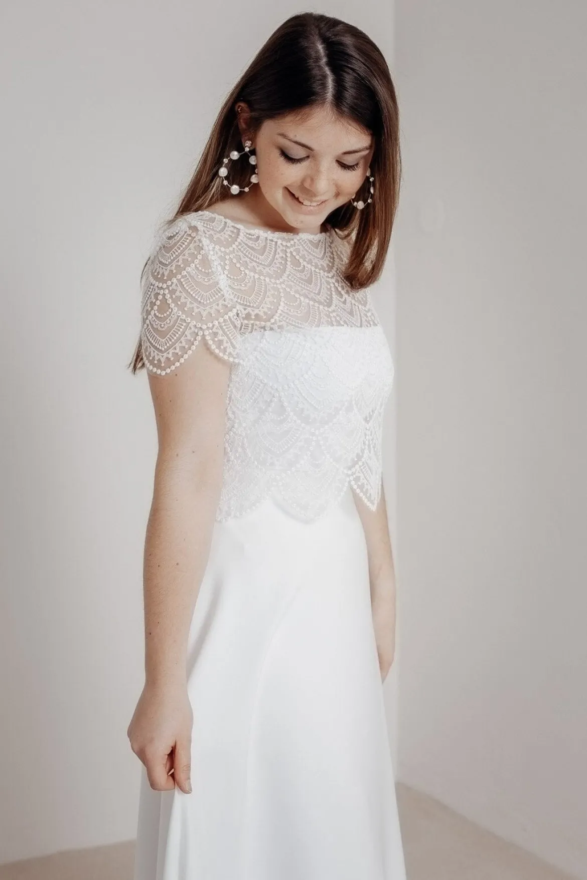 Elastisches Unterziehtop – Long Jersey Bandeau Ivory Twobirds