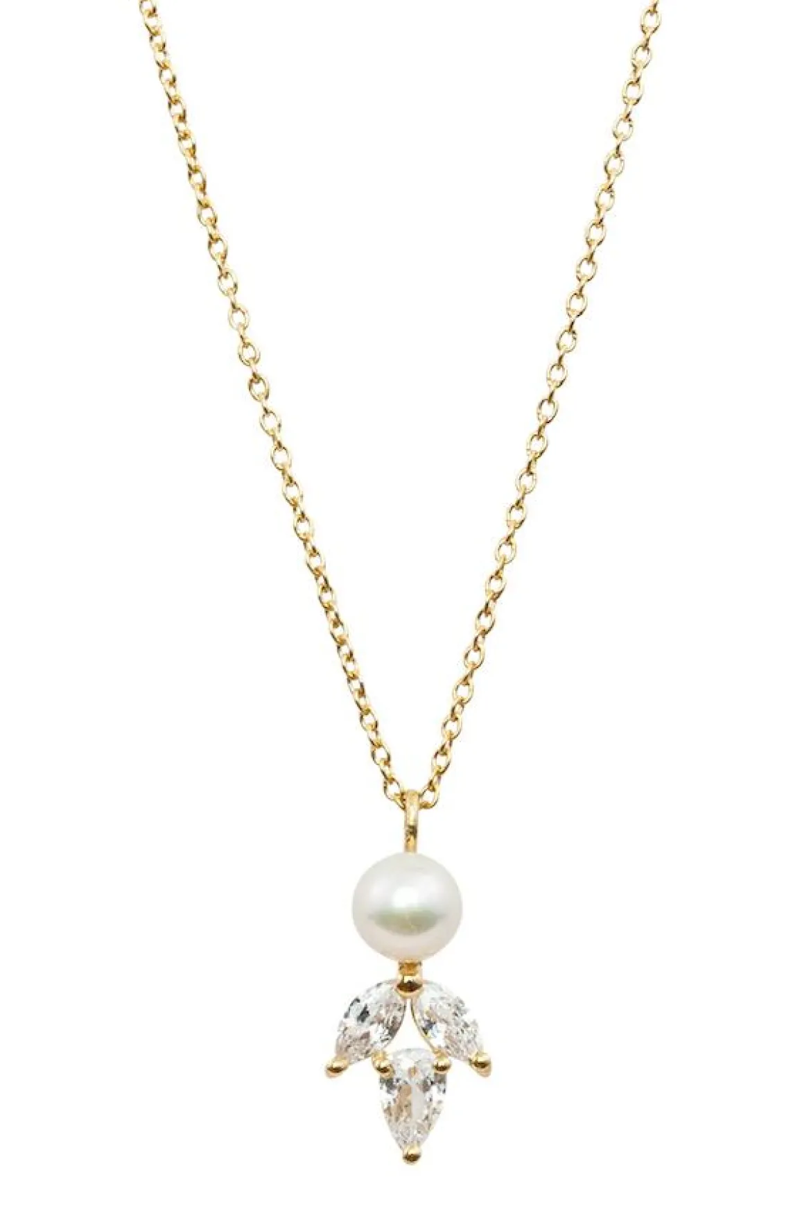 Elegante Braut Halskette mit Kristallen und Perle - Simply Delightful