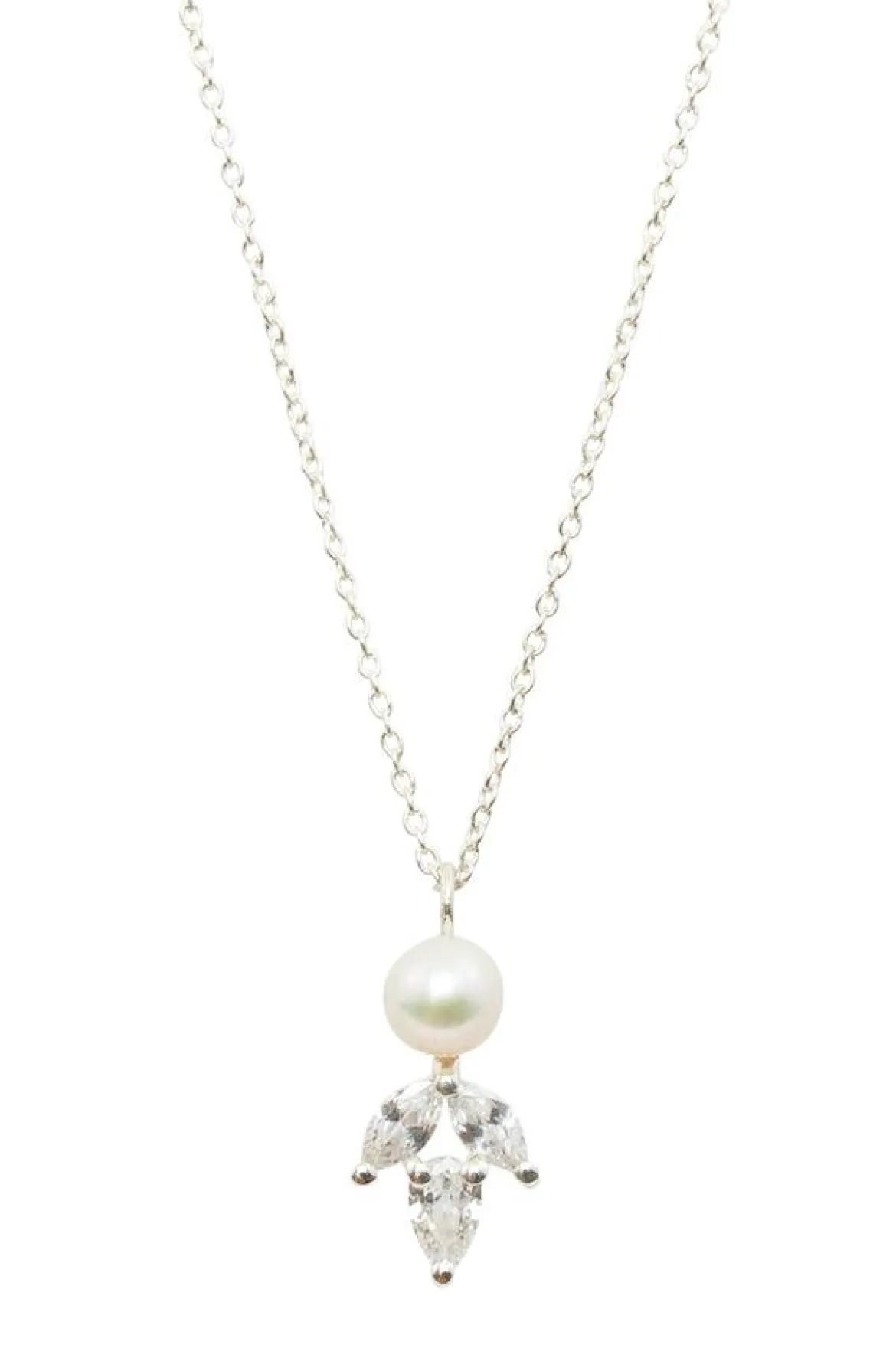 Elegante Braut Halskette mit Kristallen und Perle - Simply Delightful