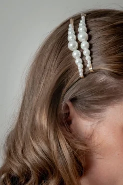 2-er Set Haarklemmen mit Kunstperlen | The Perfect Bridal Company