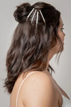 4-er Set Haarklemmen mit Kunstperlen | The Perfect Bridal Company