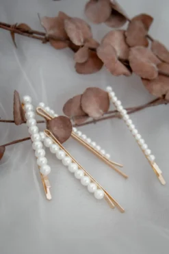 4-er Set Haarklemmen mit Kunstperlen | The Perfect Bridal Company