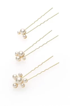 3-er Set Perlen-Haarpins
