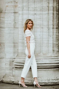 Figurbetonte Braut Hose mit Bügelfalten – Lenya noni