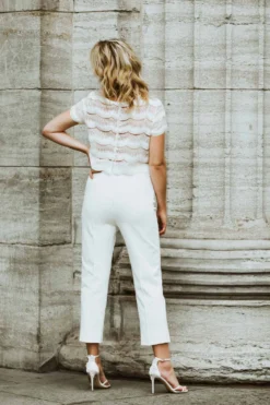 Figurbetonte Braut Hose mit Bügelfalten – Lenya noni