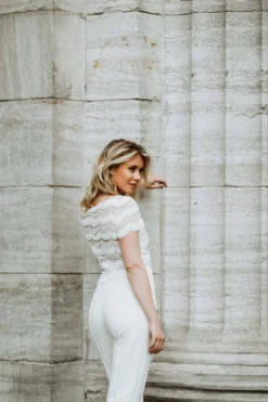 Figurbetonte Braut Hose mit Bügelfalten – Lenya noni
