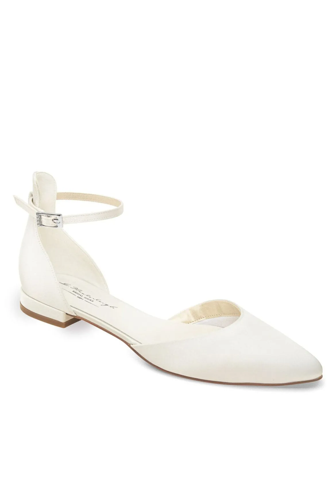 Flache Brautschuhe aus Satin – Ava Ivory Satin | G.Westerleigh