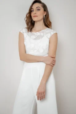 Gemustertes Braut Top aus Chiffon – Eniz noni