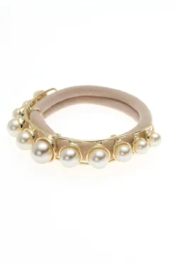 Haargummi-Schmuck mit Kunstperlen