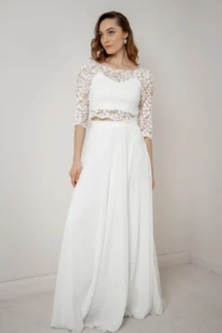 Halbtransparentes Braut Top – Heda noni