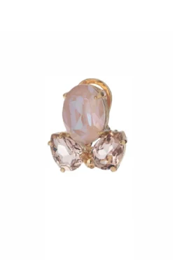 Kristall-Ohrringe in Blush