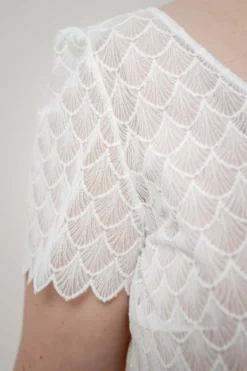 Kurzarm-Braut Top – Fanie noni Curvy
