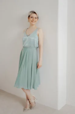 Kurzer Chiffonrock – Tulpa Mint Sanna Lindström