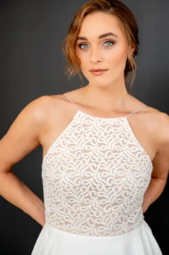 Kurzes Brautkleid mit dünnen Trägern – Junia noni One