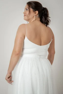 Kurzes Plus Size Braut Top – Corie crop noni Curvy