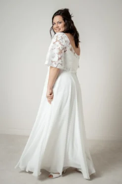 Langer Braut Rock aus Chiffon – Isla noni Curvy