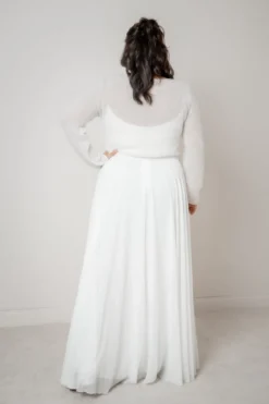 Langer Braut Rock aus Chiffon – Isla noni Curvy