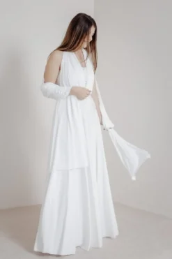 Langes Ballkleid zum Binden – Ballgown Ivory Twobirds