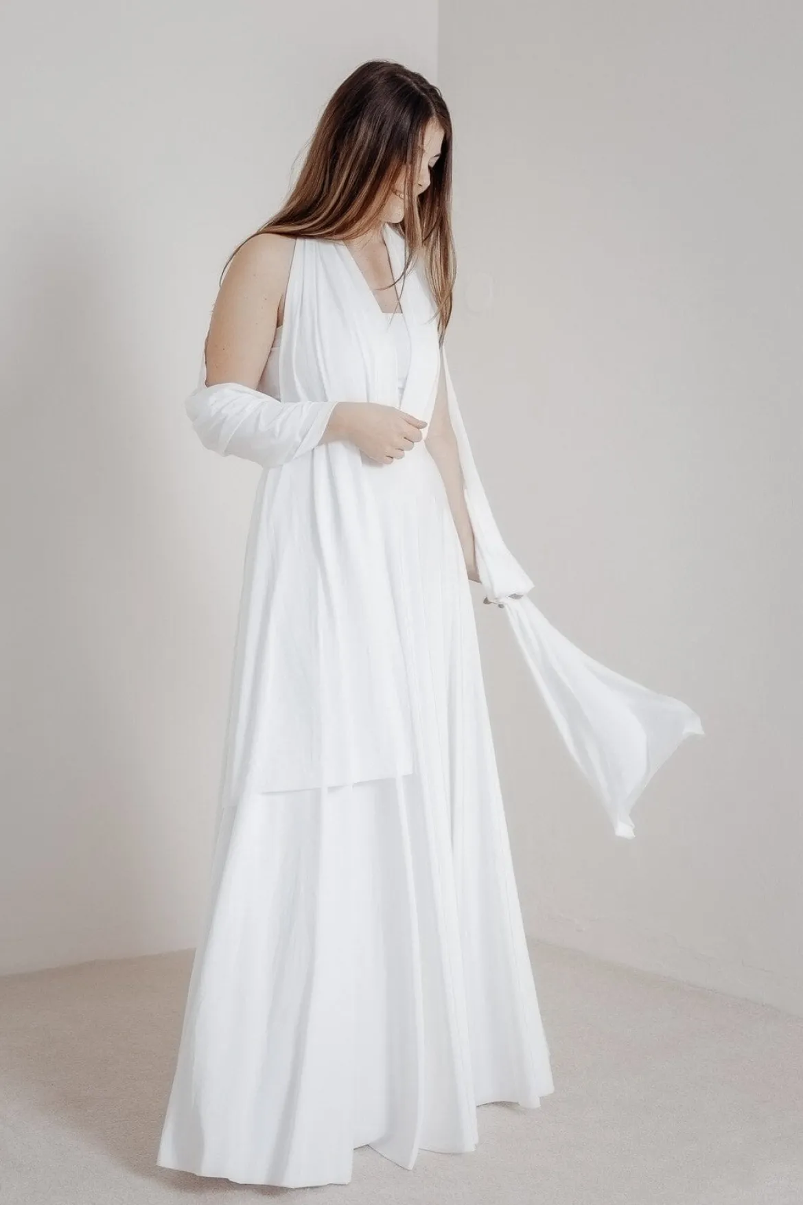 Langes Ballkleid zum Binden – Ballgown Ivory Twobirds