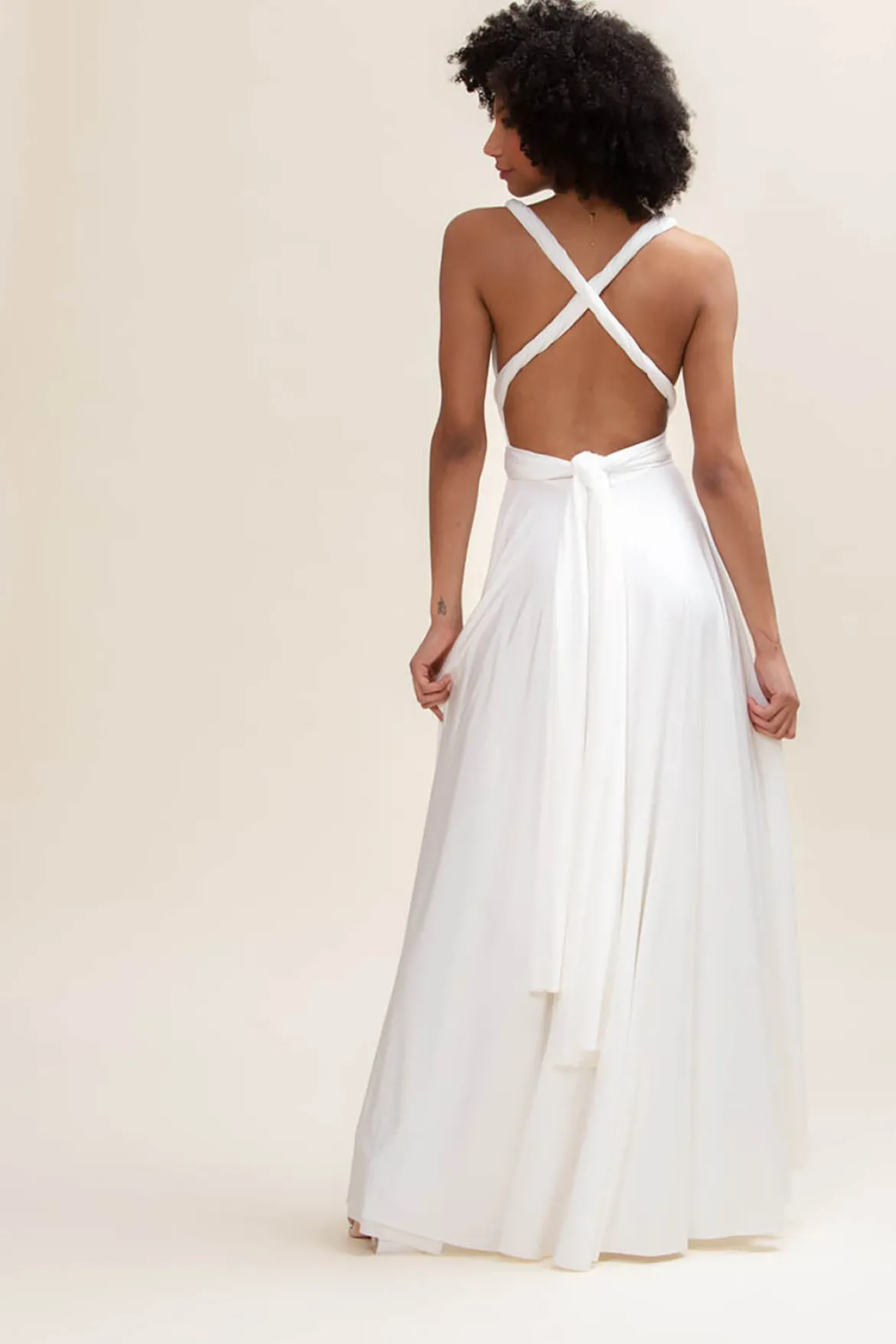 Langes Ballkleid zum Binden – Ballgown Ivory Twobirds