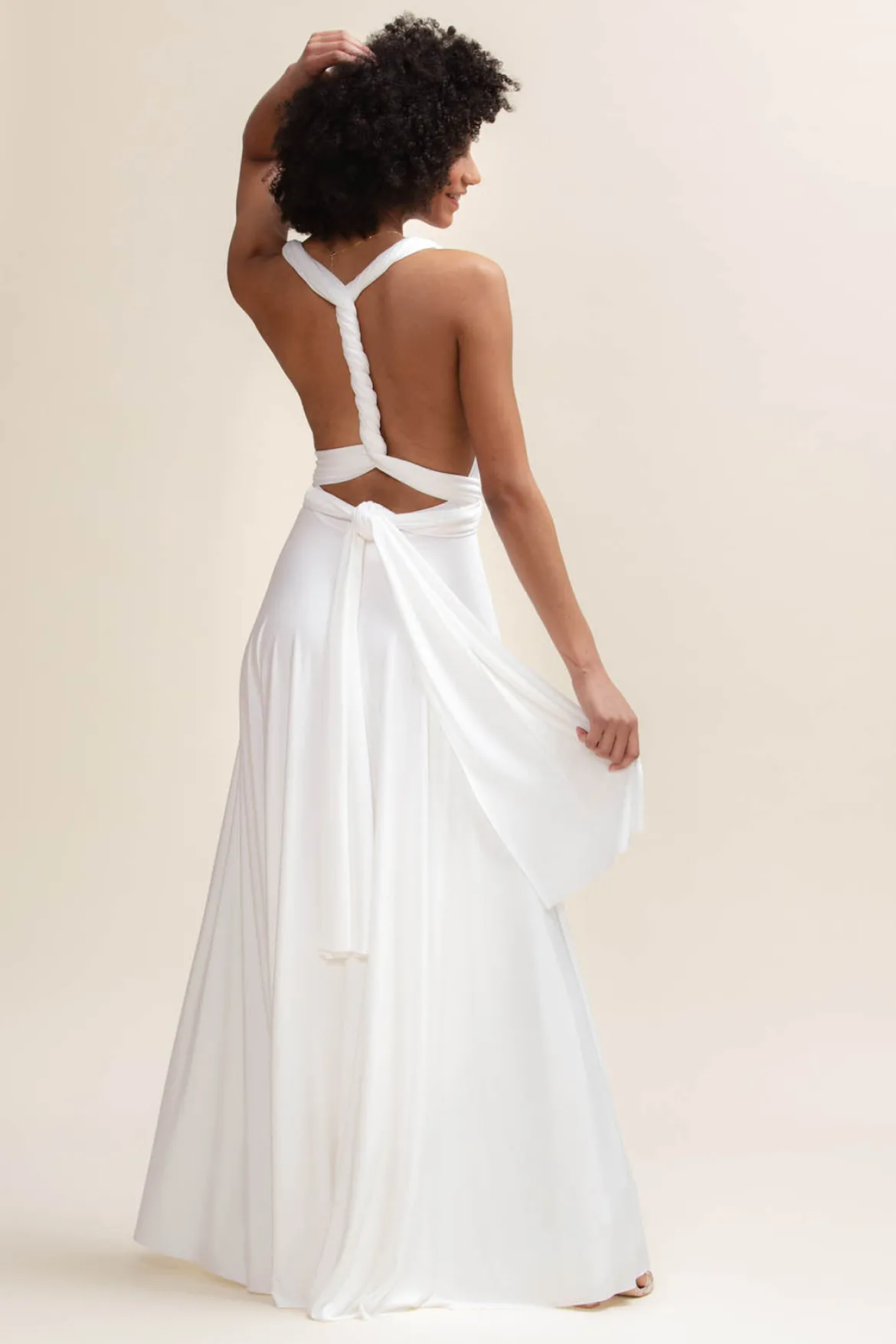 Langes Ballkleid zum Binden – Ballgown Ivory Twobirds