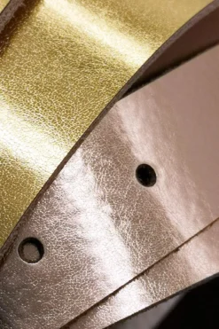 Leder-Brautgürtel in Roségold