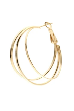 Mehrlagige Creolen in Gold