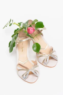 Offener Brautschuh mit Gold, Roségold, Silber - Exklusiv nur bei noni - Cecelia Blush