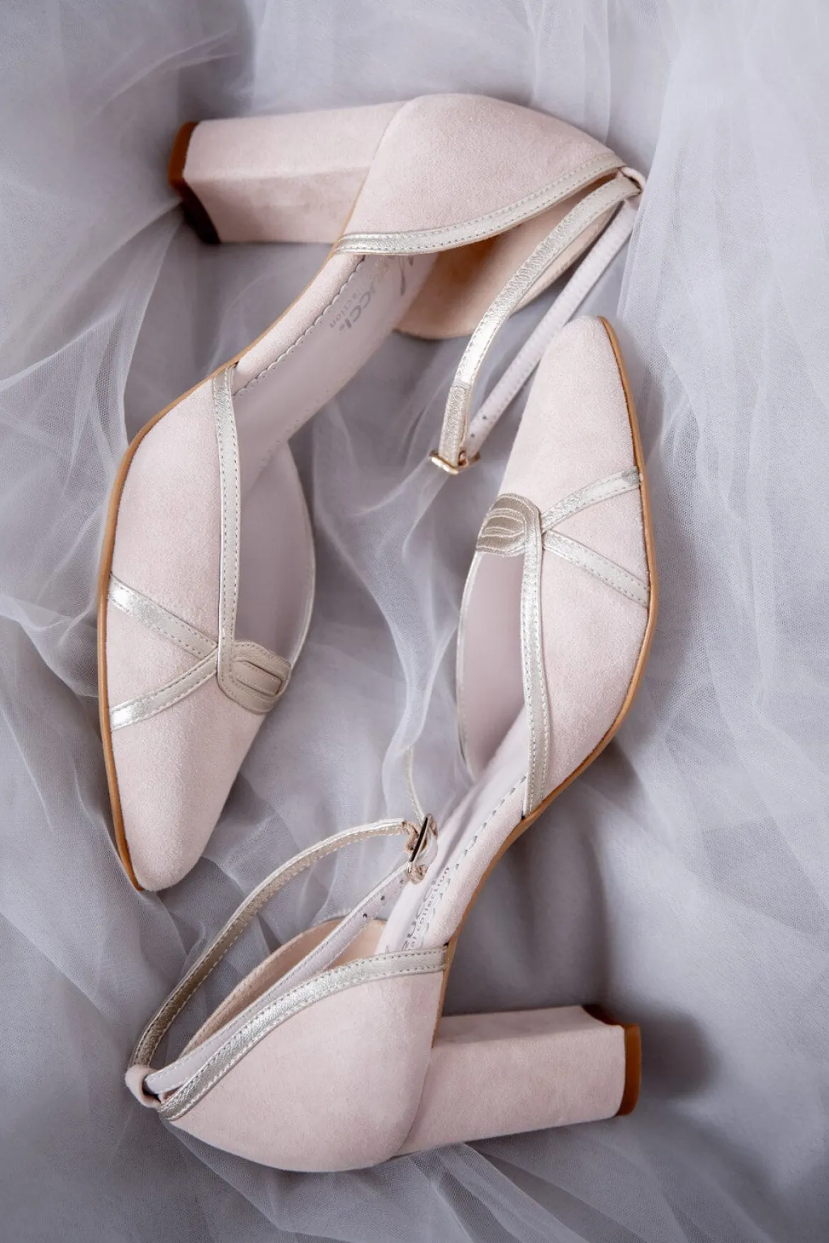 Pastellfarbene Brautschuhe – Nowi Powder Pink Suede