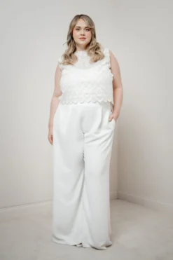 Plus Size Braut Hose mit weitem Bein – Zari noni Curvy