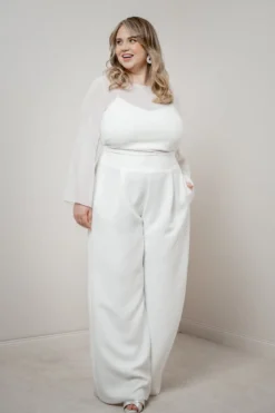 Plus Size Braut Hose mit weitem Bein – Zari noni Curvy