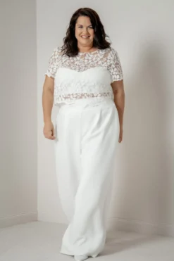 Plus Size Braut Hose mit weitem Bein – Zari noni Curvy