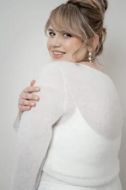 Plus Size Braut Pullover aus Mohair-Strickmix – Suvi noni Curvy