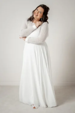 Plus Size Braut Pullover aus Strickmix – Yosie noni Curvy