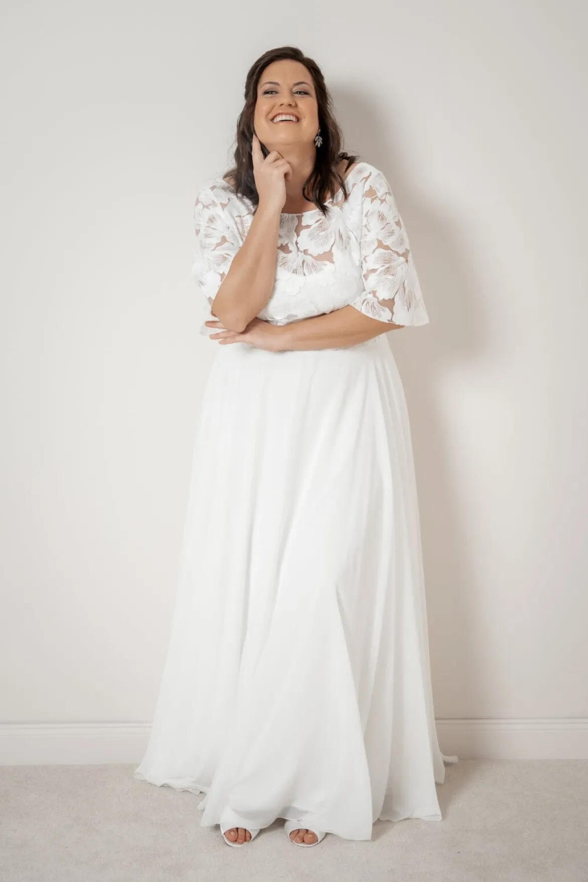Plus Size Braut Top aus Blütenspitze – Philina noni Curvy