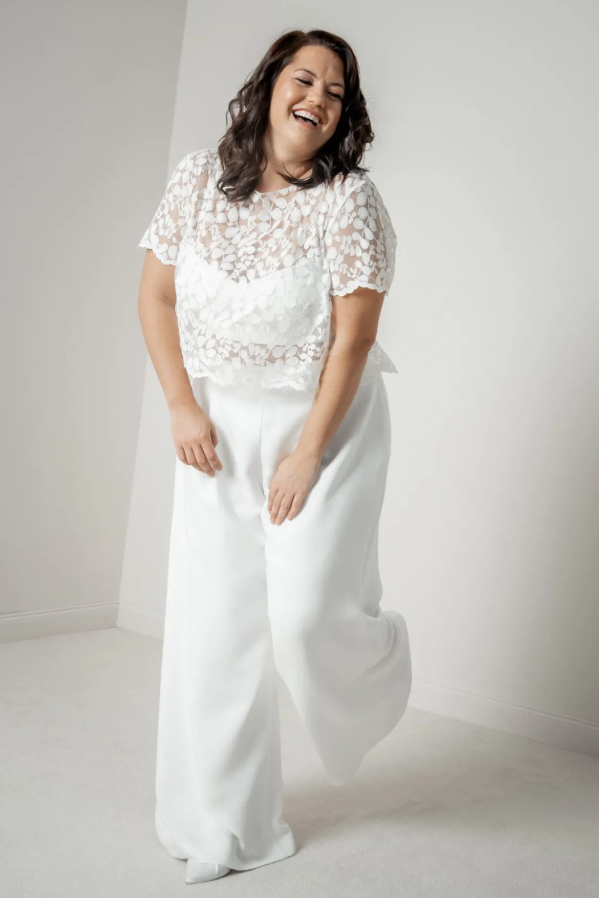 Plus Size Braut Top aus Blätterspitze – Aza noni Curvy