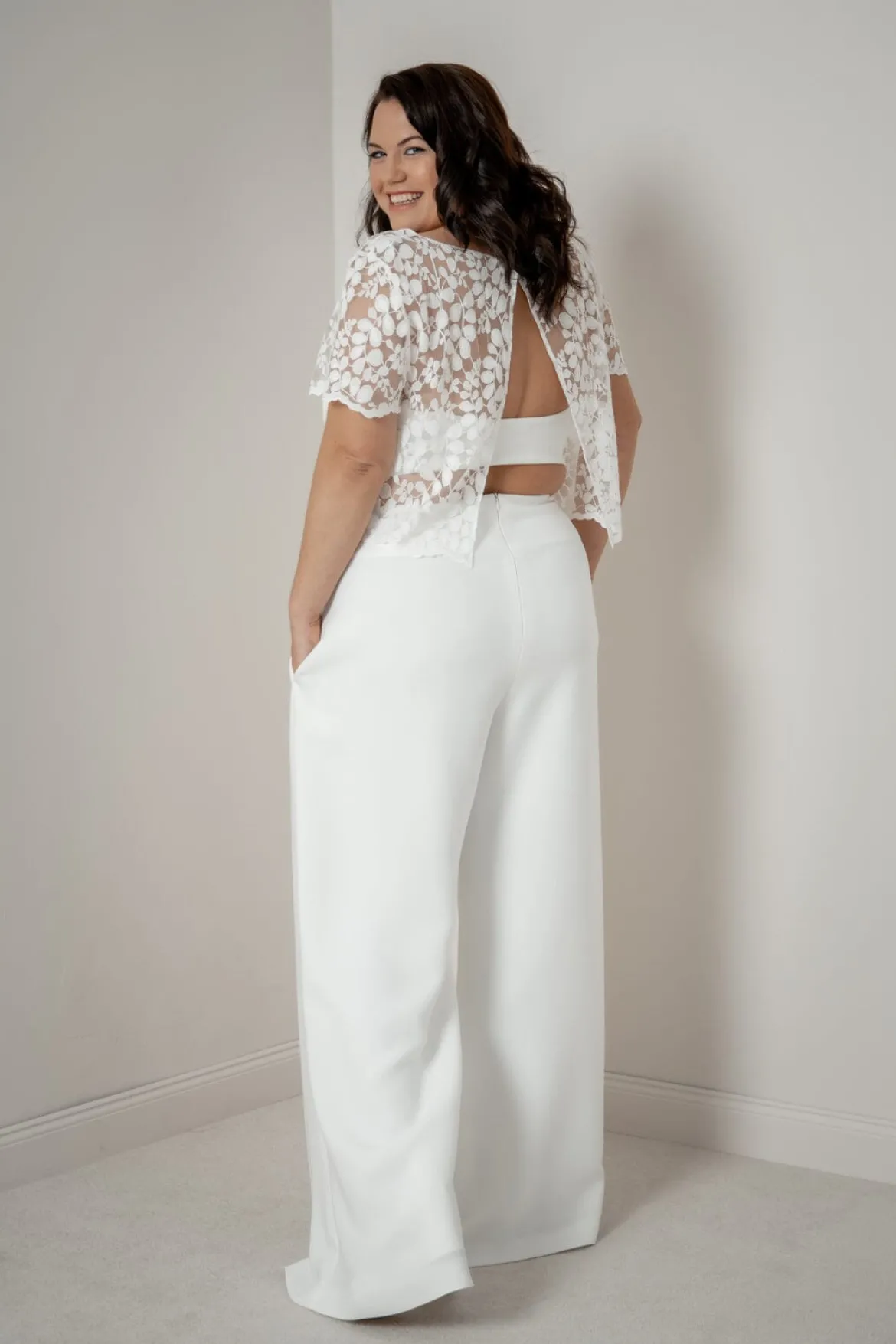 Plus Size Braut Top aus Blätterspitze – Aza noni Curvy