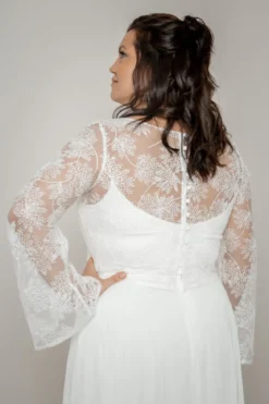 Plus Size Braut Top mit Trompetenärmeln – Safi noni Curvy