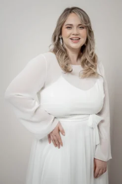 Plus Size Chiffon-Braut Top – Beeke noni Curvy