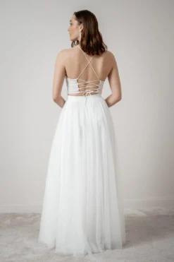 Rückenfreies Braut Top aus Vintage-Spitze – Filiz noni