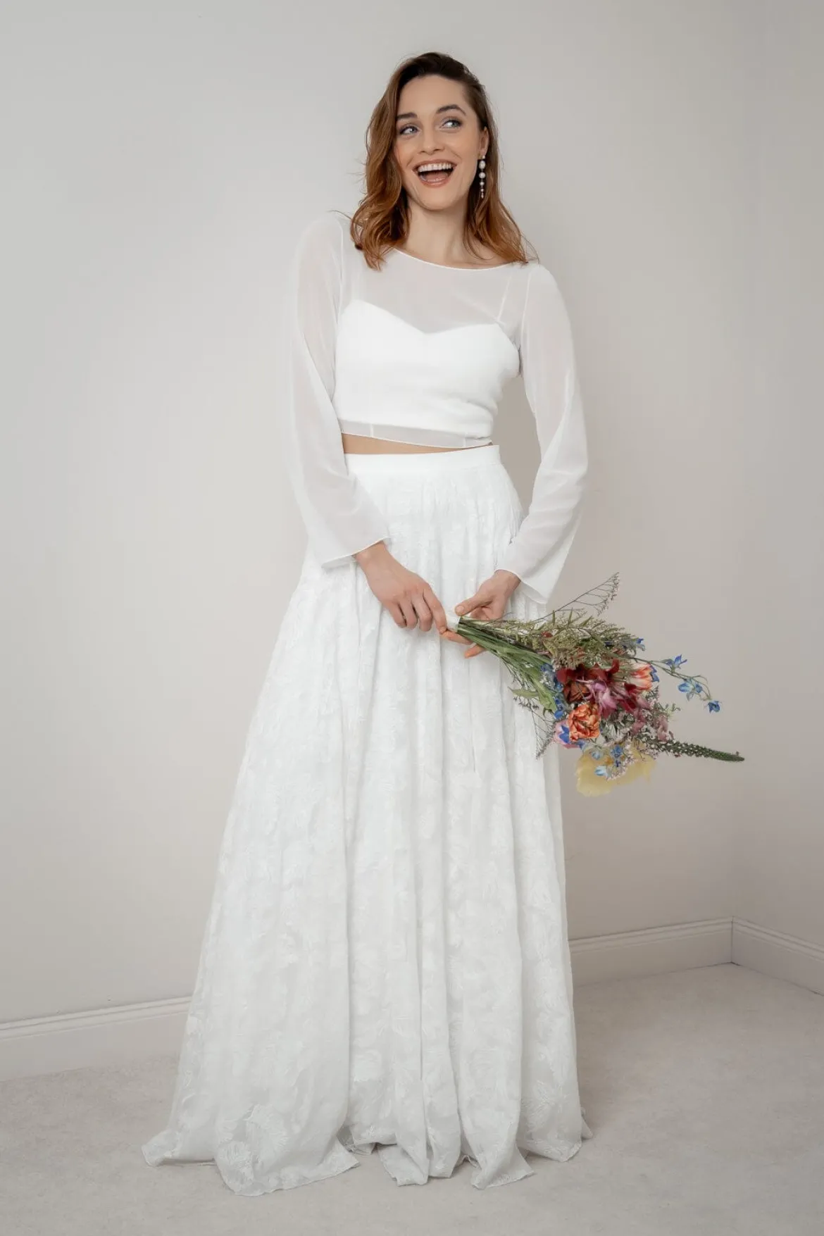 Rückenfreies Chiffon-Braut Top – Beeke noni