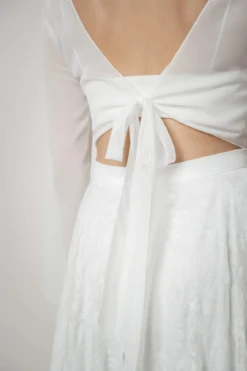 Rückenfreies Chiffon-Braut Top – Beeke noni