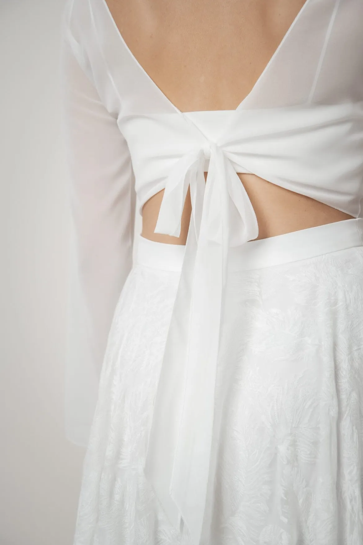 Rückenfreies Chiffon-Braut Top – Beeke noni