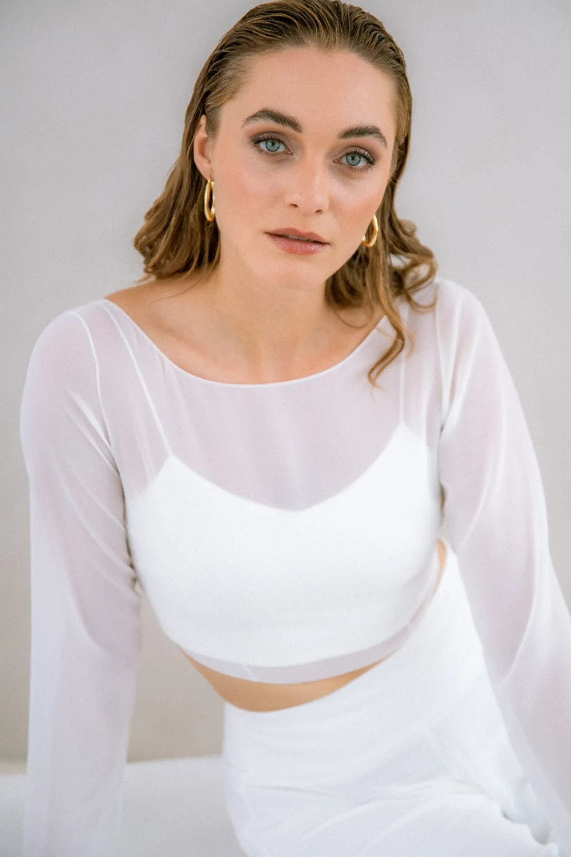 Rückenfreies Chiffon-Braut Top – Beeke noni