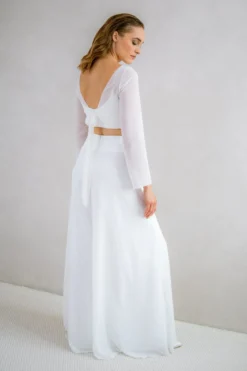 Rückenfreies Chiffon-Braut Top – Beeke noni