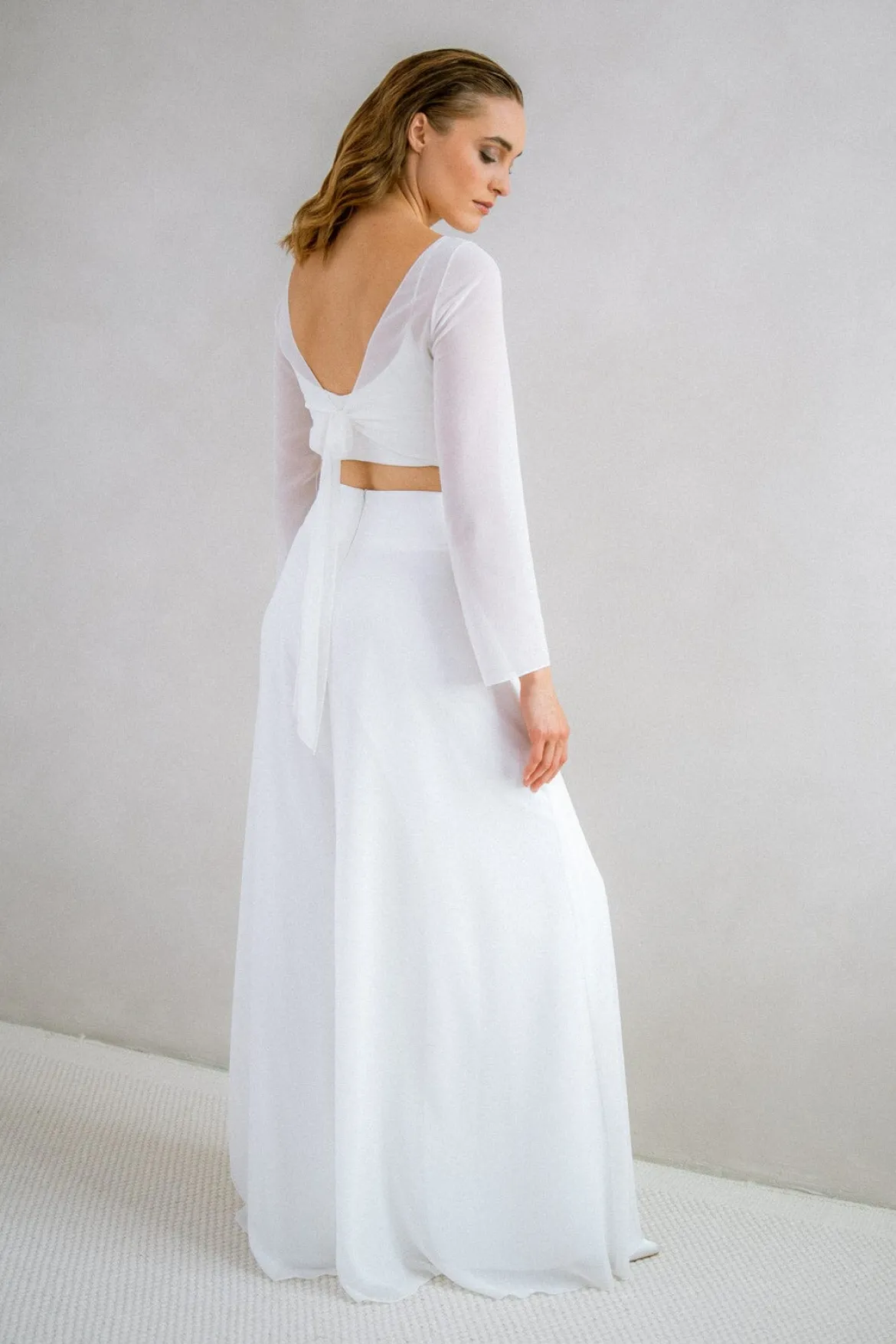Rückenfreies Chiffon-Braut Top – Beeke noni
