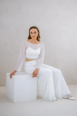 Rückenfreies Chiffon-Braut Top – Beeke noni