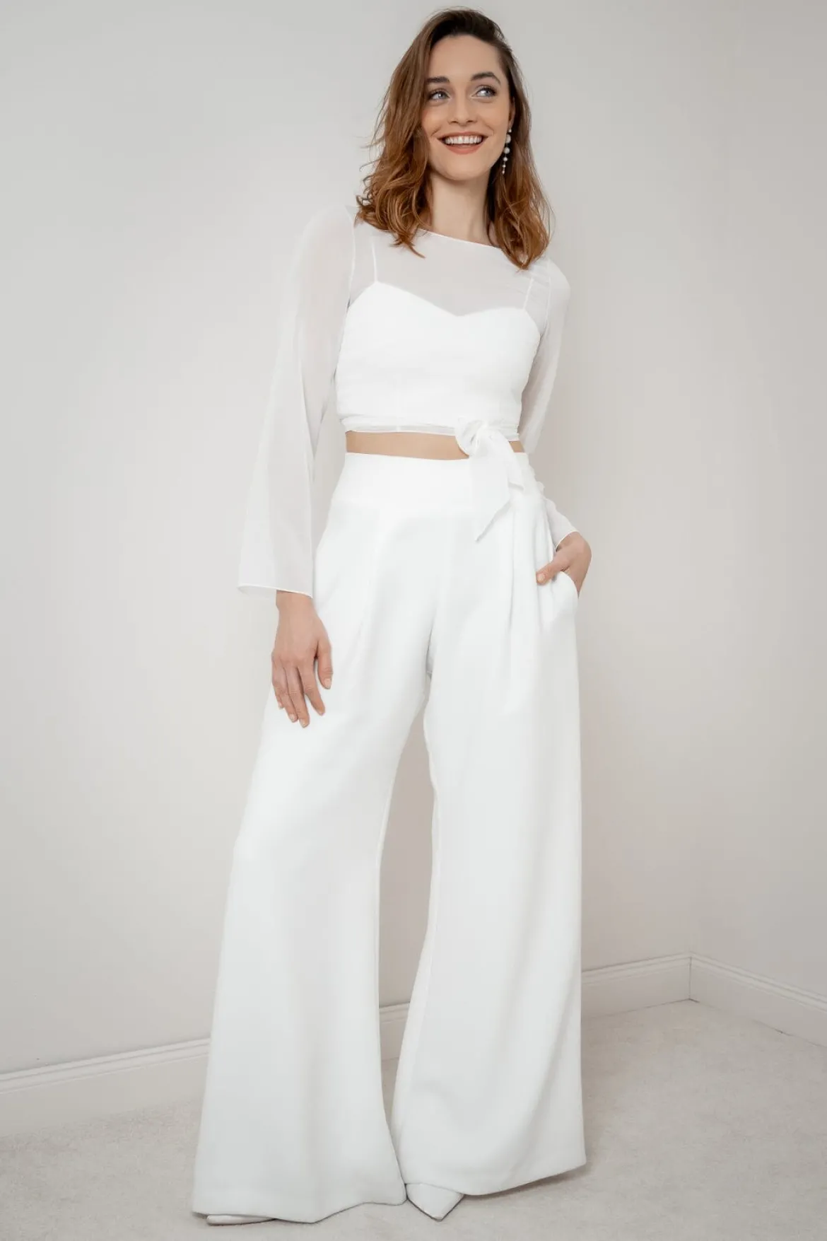 Rückenfreies Chiffon-Braut Top – Beeke noni