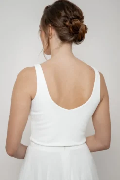 Ärmelfreies Braut Top – Majvi Ivory noni