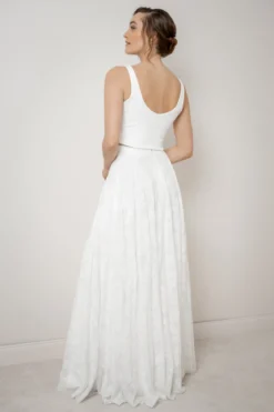 Ärmelfreies Braut Top – Majvi Ivory noni